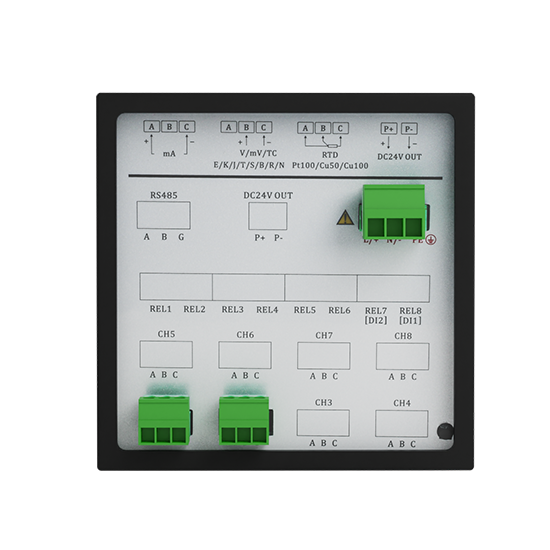 UED官网,R1200 1-12路 液晶智能 打印有纸记录仪 电流/电压/温度/压力